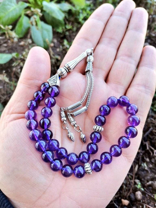 Ametist Doğaltaş Tesbih