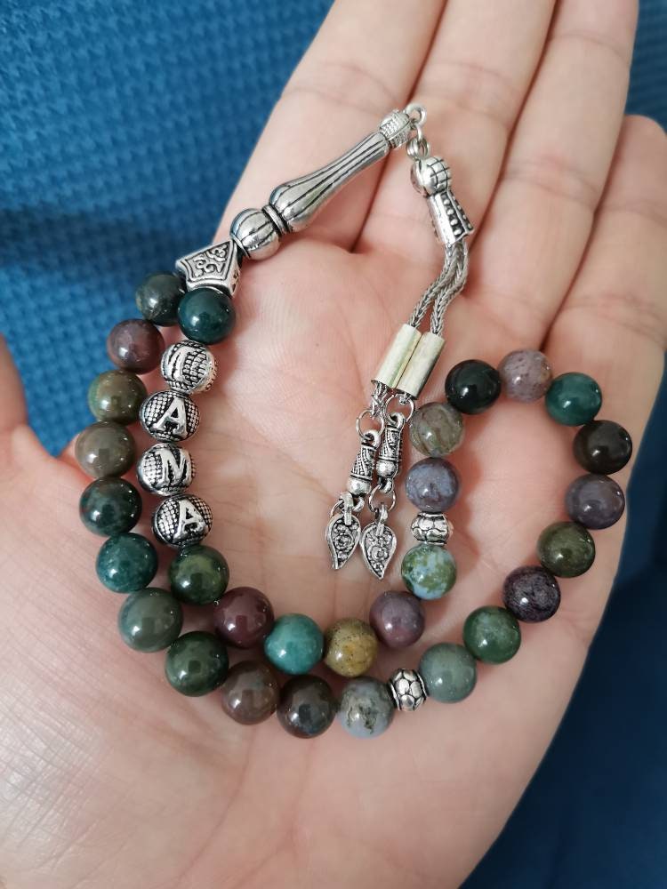 Kişiye Özel Hint Akik Doğaltaş Tesbih