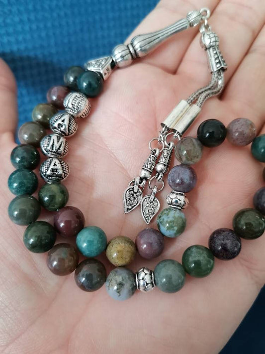 Kişiye Özel Hint Akik Doğaltaş Tesbih