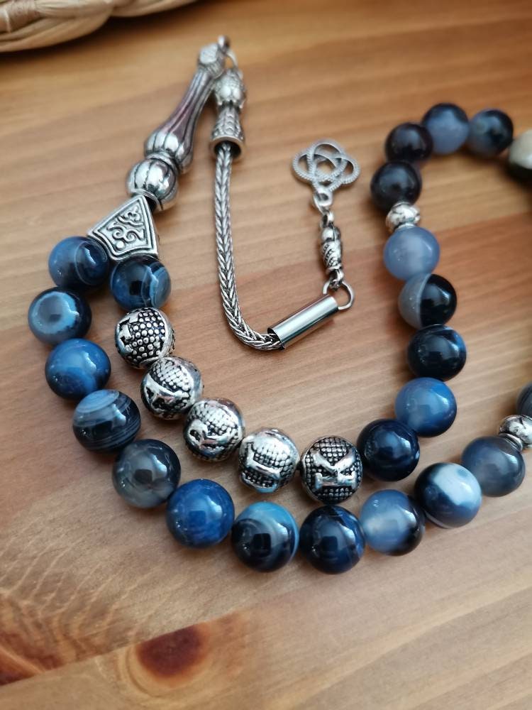 Kişiye Özel İsimli Lace Akik Doğaltaş Tesbih