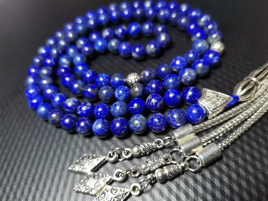 Premium Kalite 99 Boncuklu Lapis Lazuli Doğaltaş Tesbih