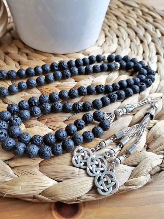 99 Boncuklu Lav Taşı Tesbih