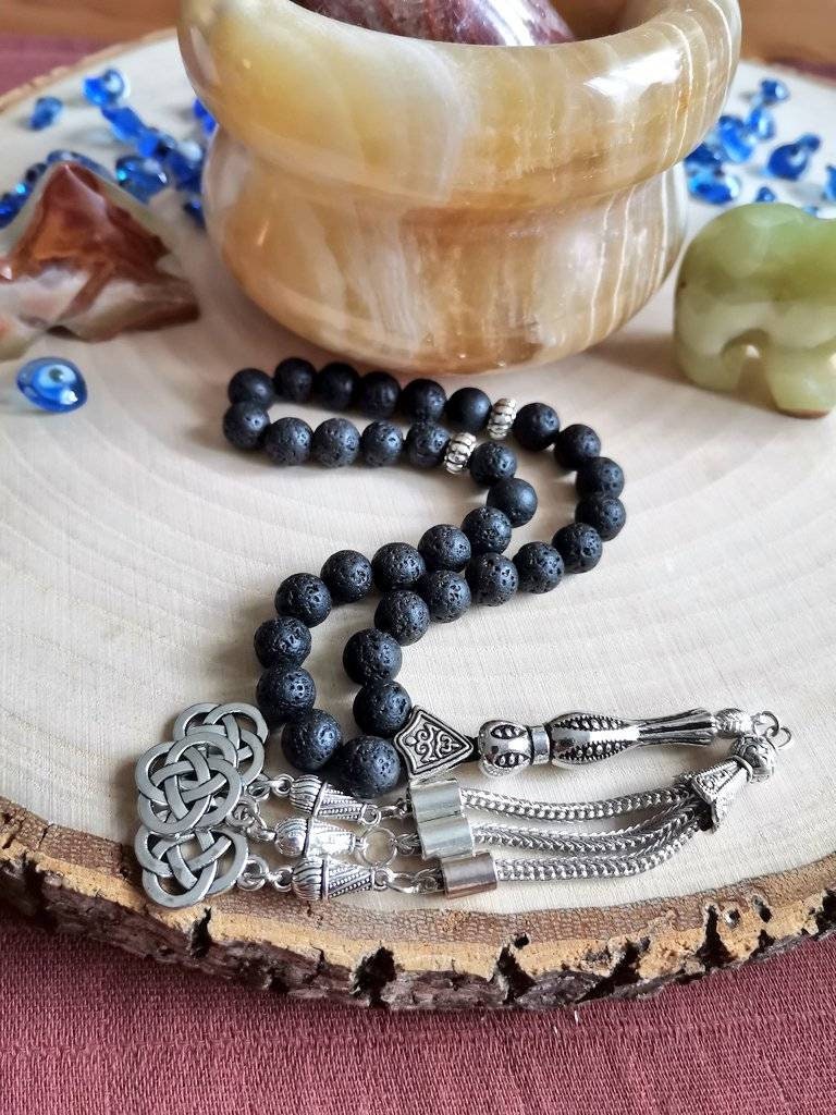 99 Boncuklu Lav Taşı Tesbih