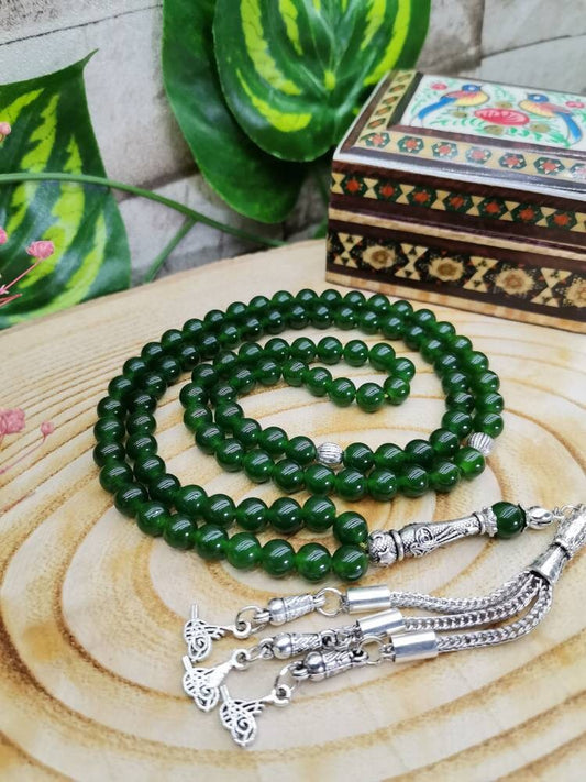 99 Boncuklu Yeşim Doğaltaş Tesbih