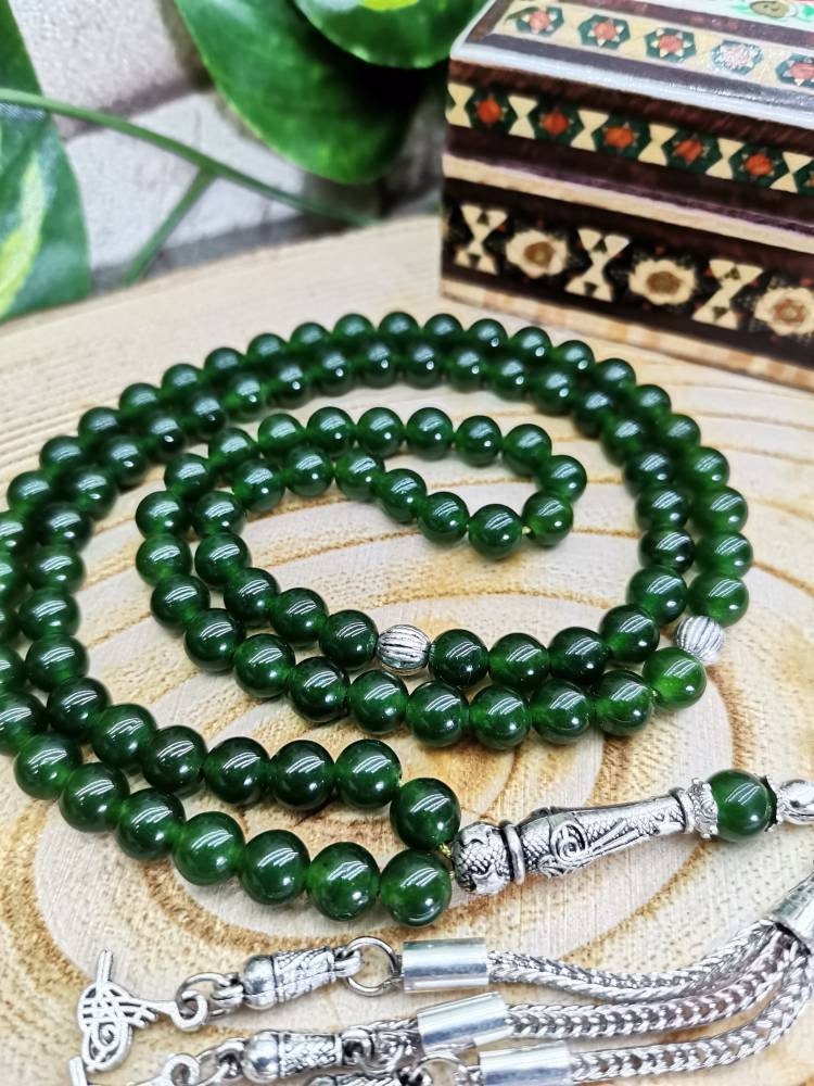 99 Boncuklu Yeşim Doğaltaş Tesbih