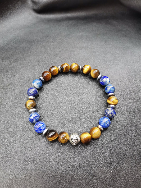 Lapis Lazuli & Kaplan Gözü Bileklik