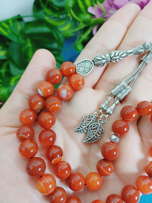 10 mm Yemen Akik Doğaltaş Tesbih