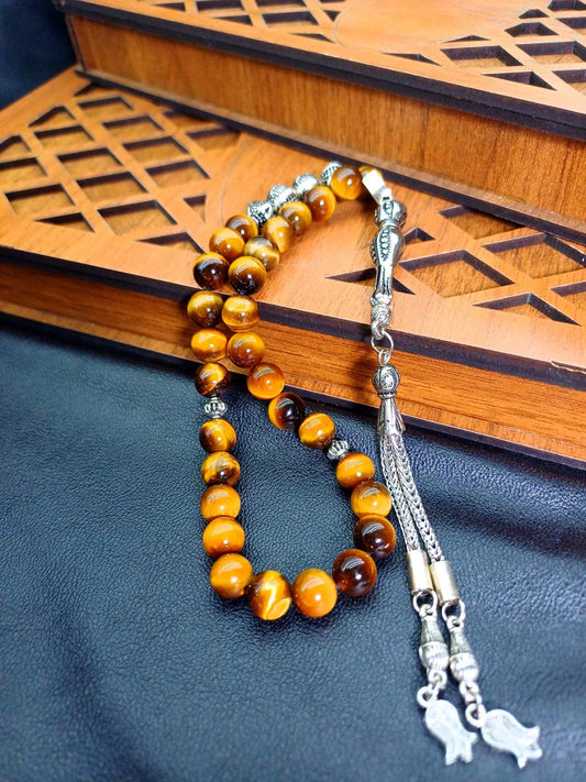 Kişiye Özel Kaplan Gözü Doğaltaş Tesbih