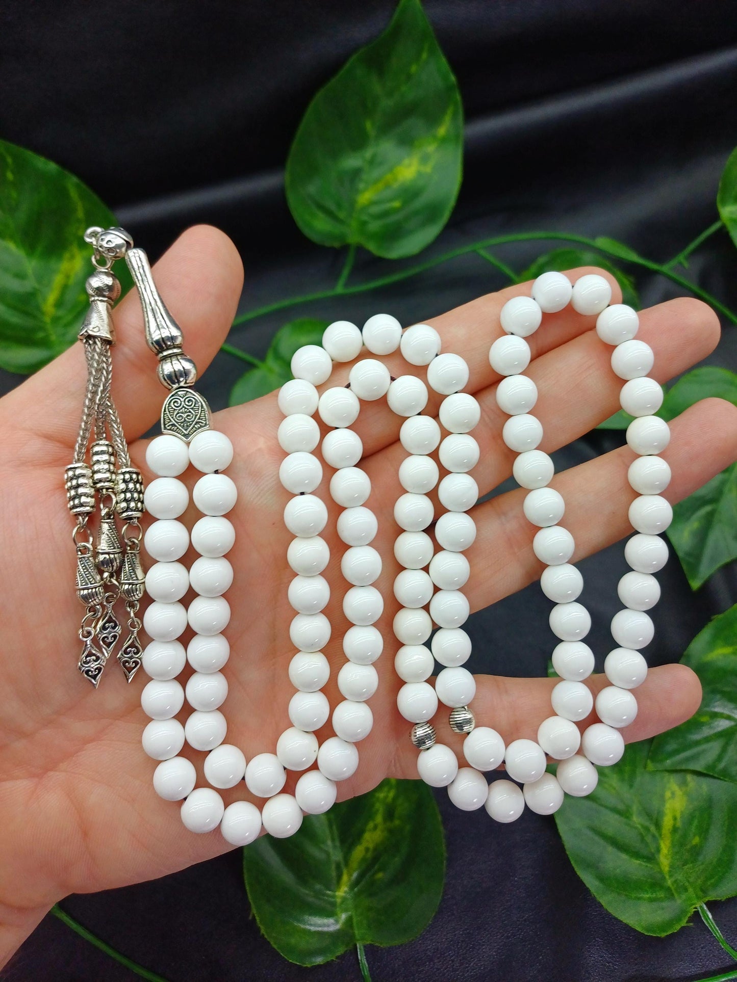 99 Boncuklu Beyaz Sedef Tesbih