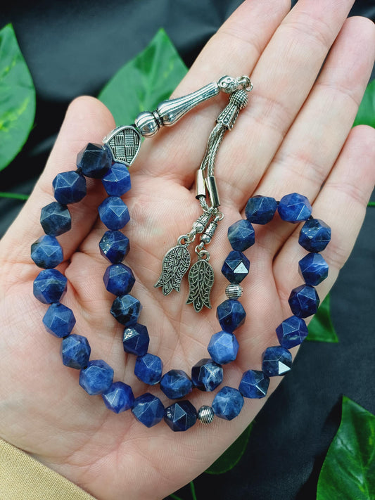 10 mm Altıgen Kesim Sodalit Doğaltaş Tesbih