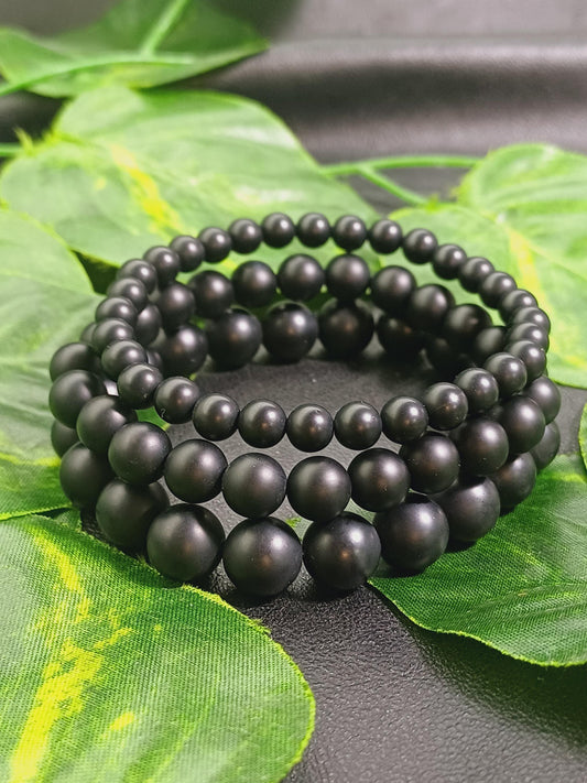 Mat Siyah Oniks Doğaltaş Bileklik