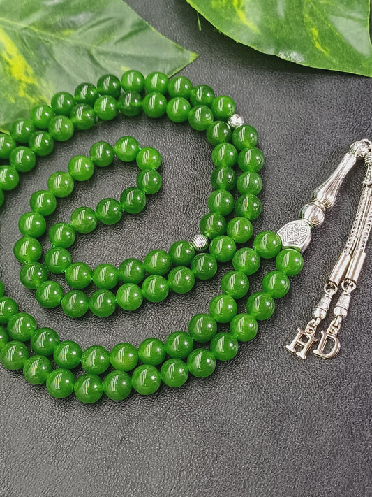 99 Boncuklu Kişiye Özel Yeşim Doğaltaş Tesbih