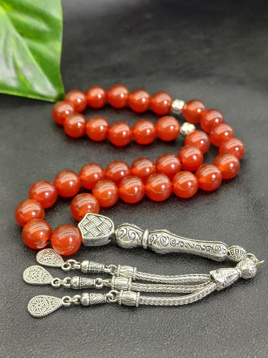 10 mm Yemen Akik Doğaltaş Tesbih