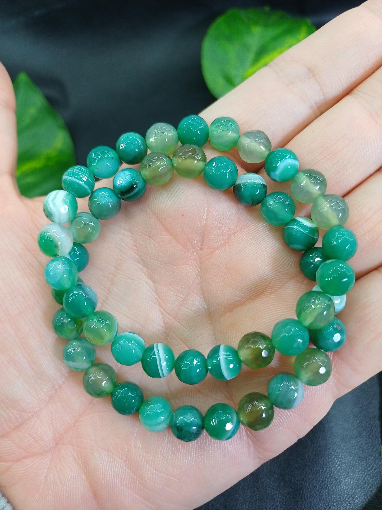 Madagaskar Yeşil Akik Bileklik