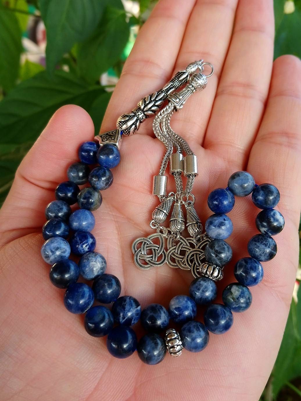 33 Boncuklu Sodalit Doğaltaş Tesbih