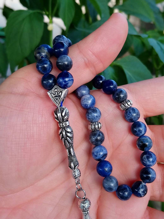 33 Boncuklu Sodalit Doğaltaş Tesbih