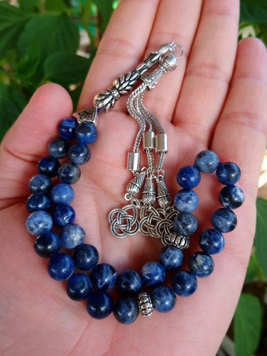 33 Boncuklu Sodalit Doğaltaş Tesbih