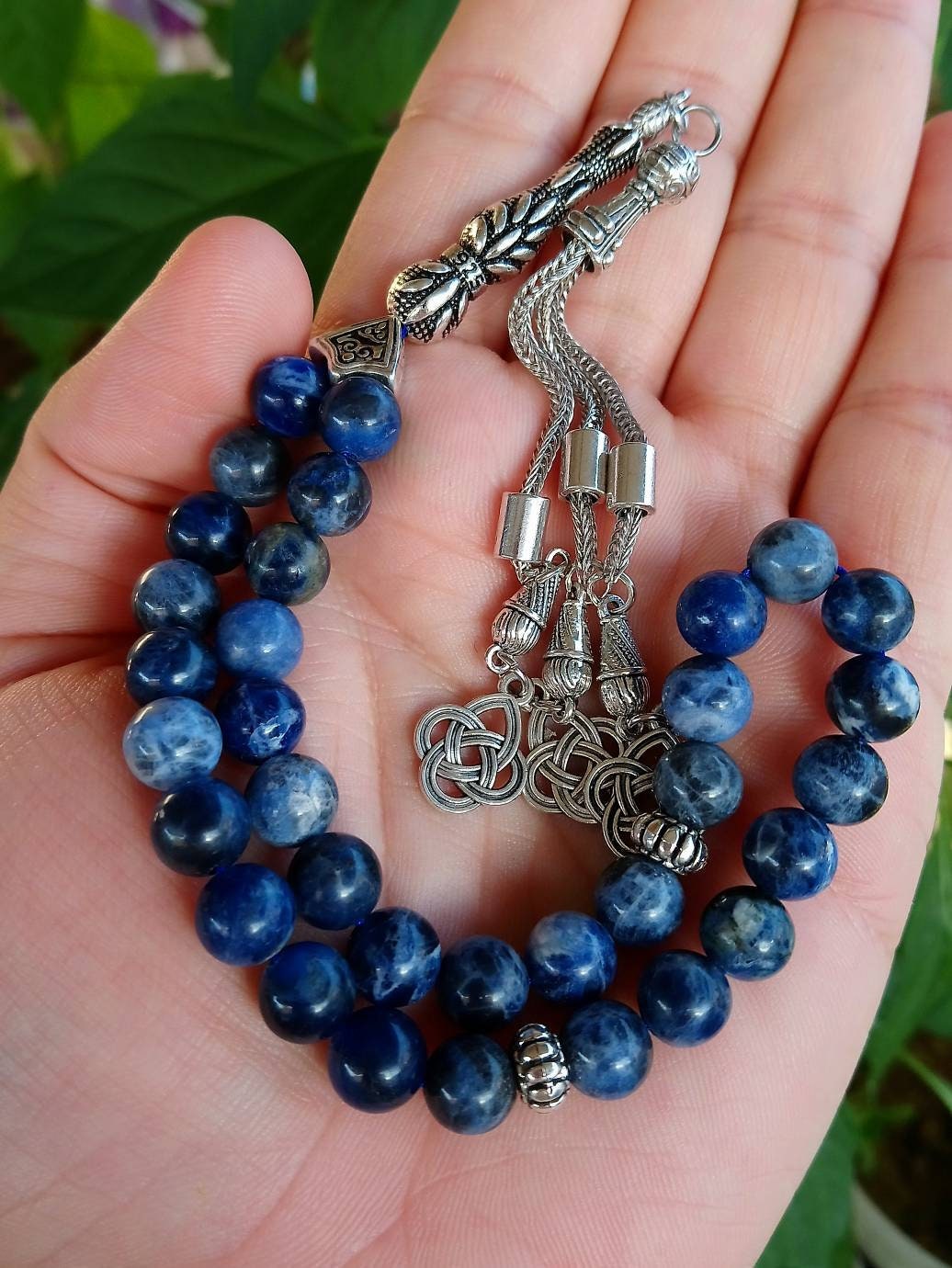 33 Boncuklu Sodalit Doğaltaş Tesbih