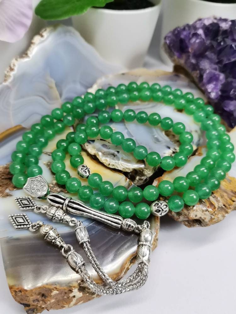 99 Boncuklu Aventurin Doğaltaş Tesbih