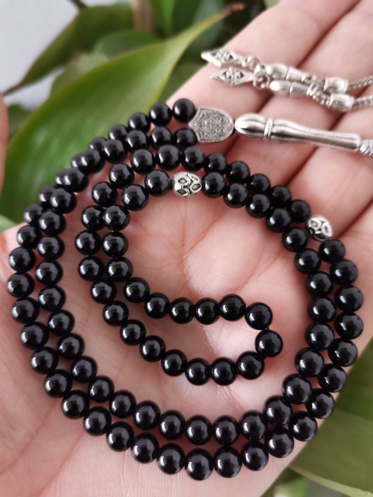 99 Boncuklu Siyah Oniks Doğaltaş Tesbih