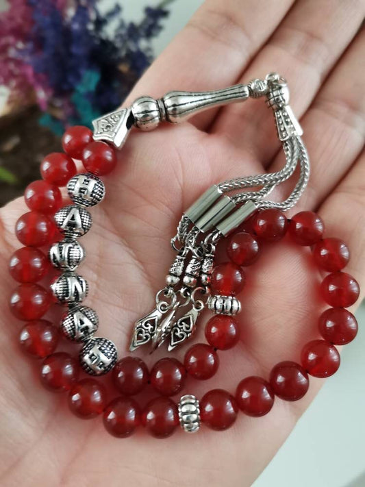 Kişiye Özel Karnelyan (Yemen Akik) Doğaltaş Tesbih