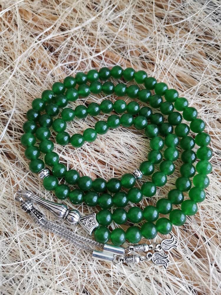 99 Boncuklu Yeşim Doğaltaş Tesbih