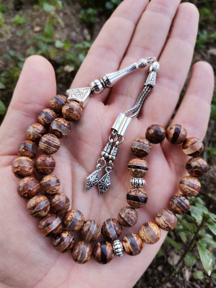 10 mm Tibet Akik Doğaltaş Tesbih