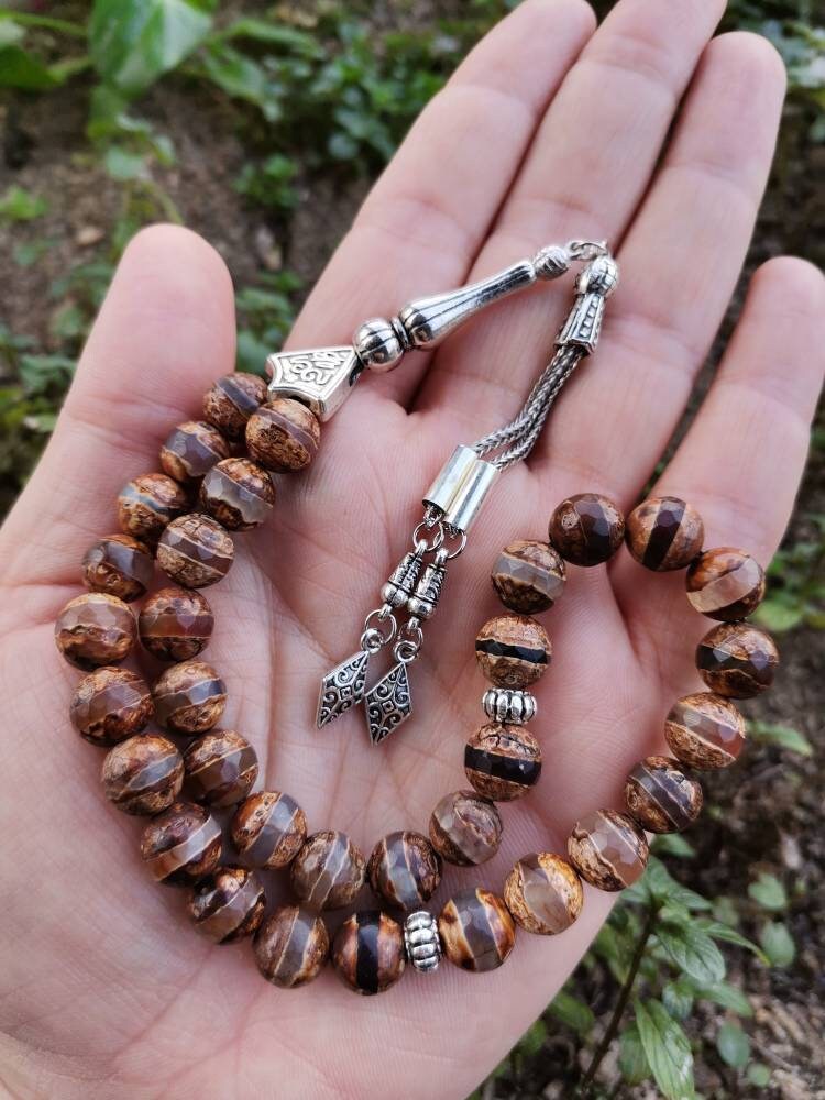 10 mm Tibet Akik Doğaltaş Tesbih
