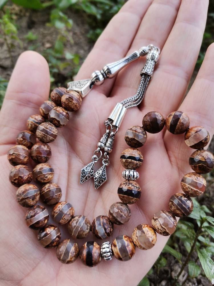 10 mm Tibet Akik Doğaltaş Tesbih