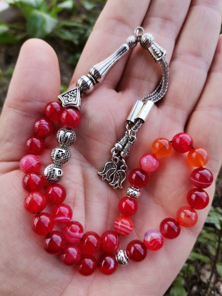 Kişiye Özel Madagaskar Kırmızı Akik Tesbih