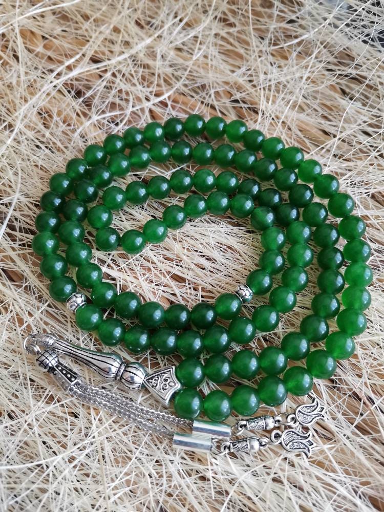 99 Boncuklu Yeşim Doğaltaş Tesbih