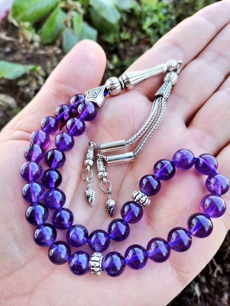 Ametist Doğaltaş Tesbih