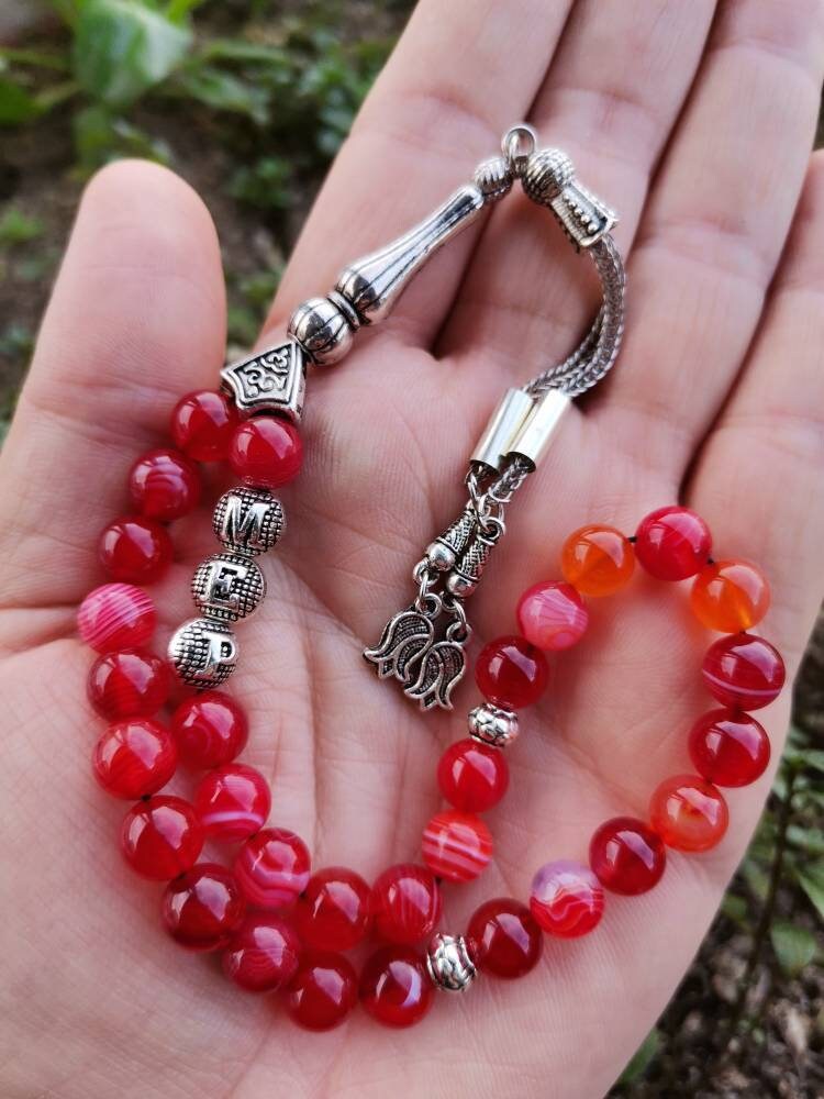 Kişiye Özel Madagaskar Kırmızı Akik Tesbih