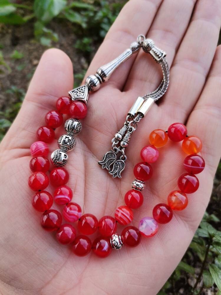 Kişiye Özel Madagaskar Kırmızı Akik Tesbih