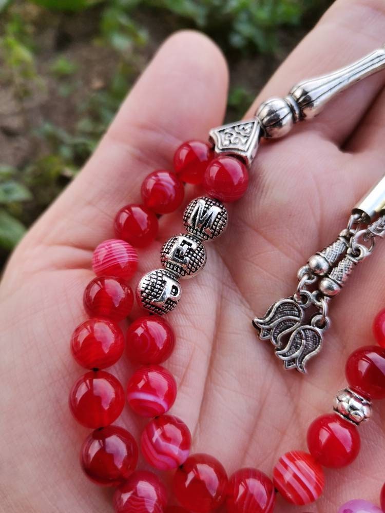 Kişiye Özel Madagaskar Kırmızı Akik Tesbih