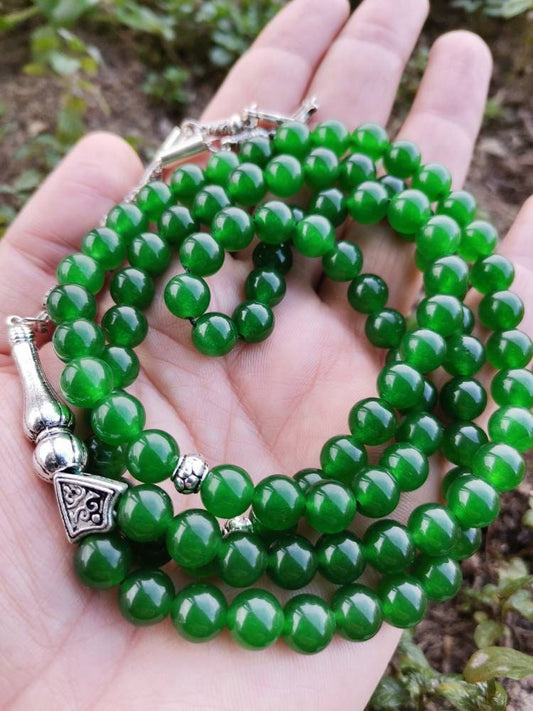 99 Boncuklu Yeşim Doğaltaş Tesbih