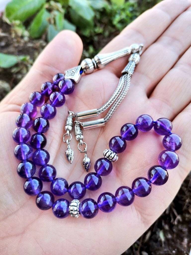 Ametist Doğaltaş Tesbih