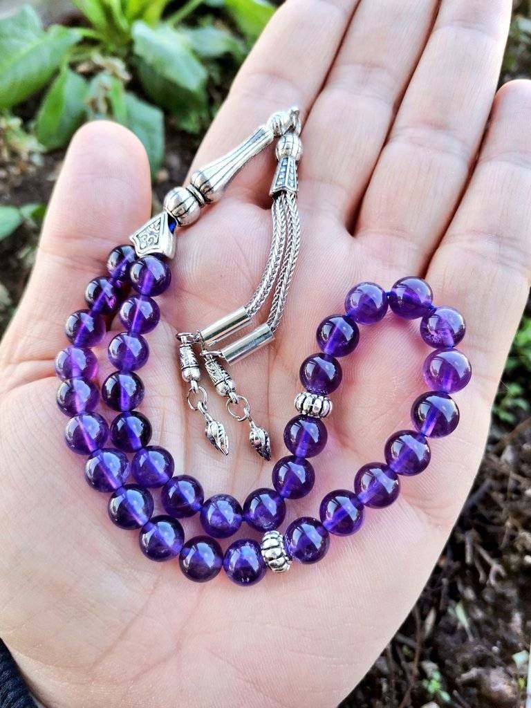 Ametist Doğaltaş Tesbih