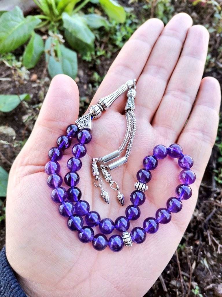 Ametist Doğaltaş Tesbih