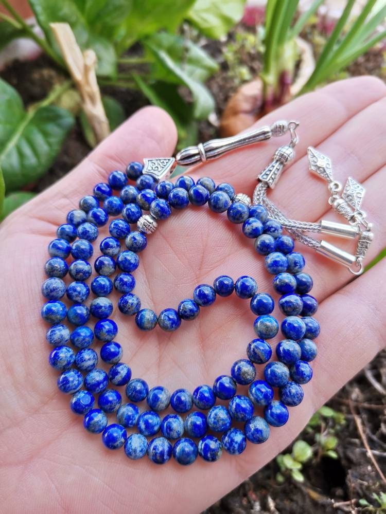 Premium Kalite 99 Boncuklu Lapis Lazuli Doğaltaş Tesbih