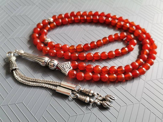 99 Boncuklu Kanelyan Akik Doğaltaş Tesbih