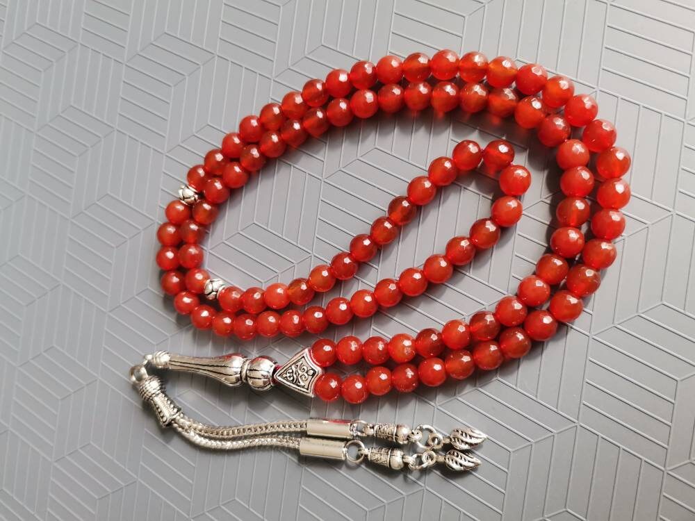 99 Boncuklu Kanelyan Akik Doğaltaş Tesbih