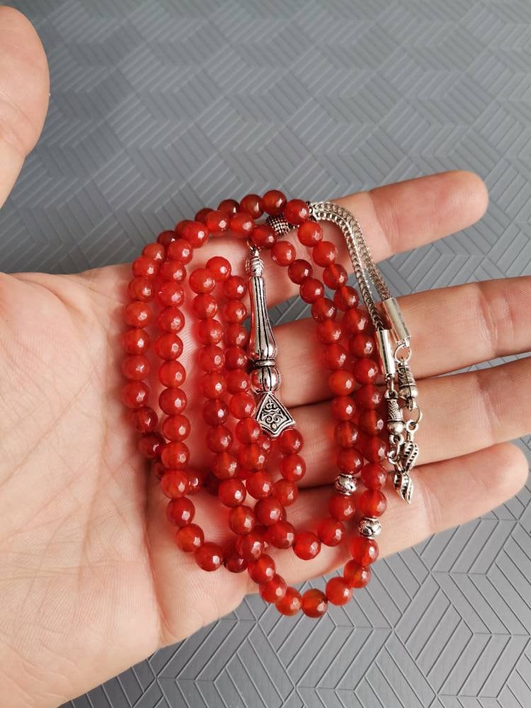 99 Boncuklu Kanelyan Akik Doğaltaş Tesbih