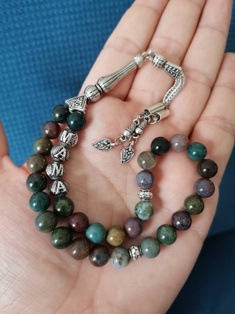 Kişiye Özel Hint Akik Doğaltaş Tesbih