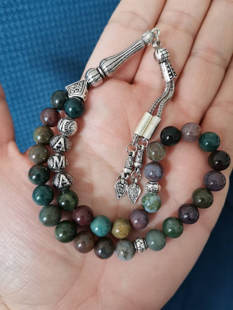 Kişiye Özel Hint Akik Doğaltaş Tesbih