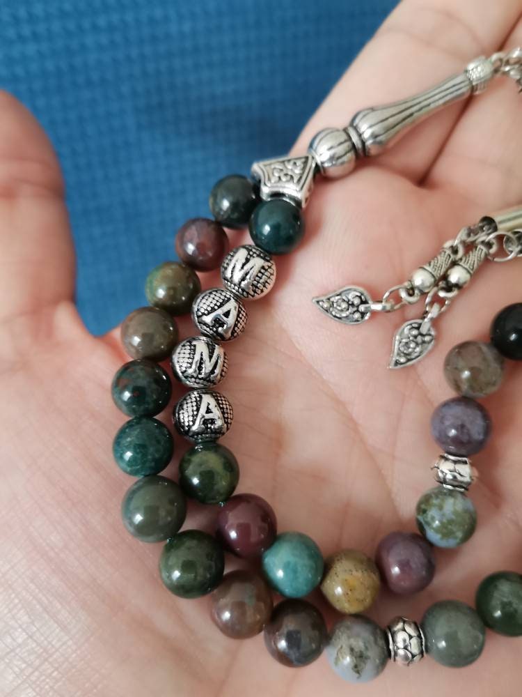 Kişiye Özel Hint Akik Doğaltaş Tesbih