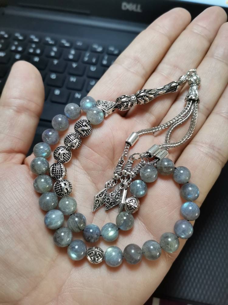 Kişiye Özel İsimli Labradorit Tesbih