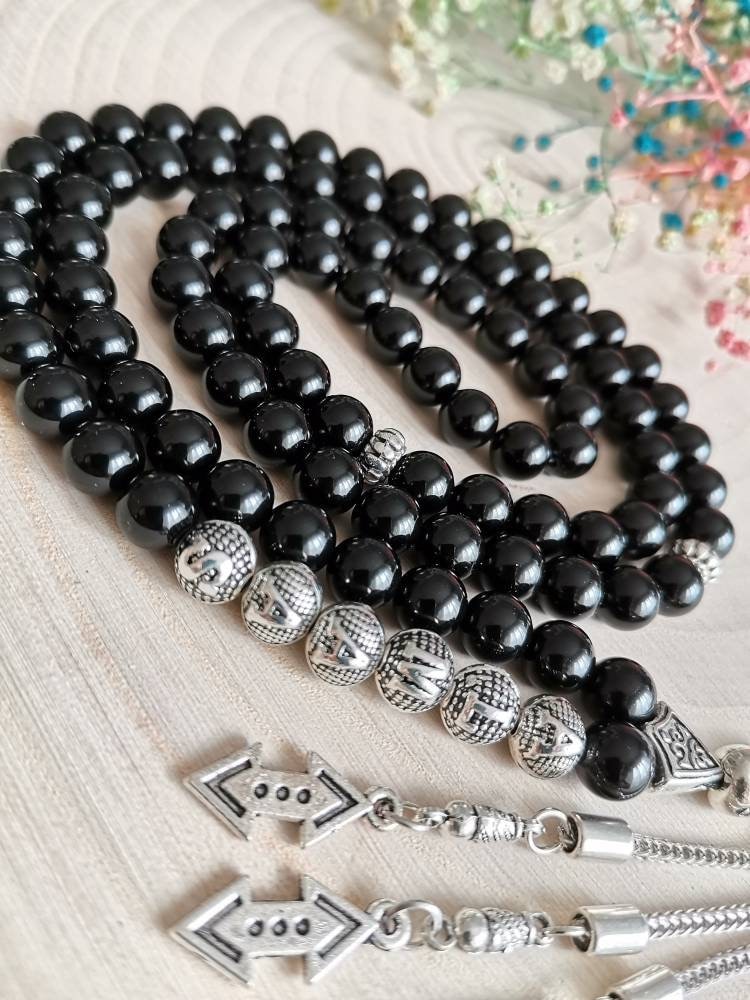 Kişiye Özel Siyah Oniks Doğaltaş Tesbih