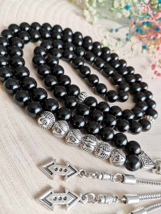 Kişiye Özel Siyah Oniks Doğaltaş Tesbih