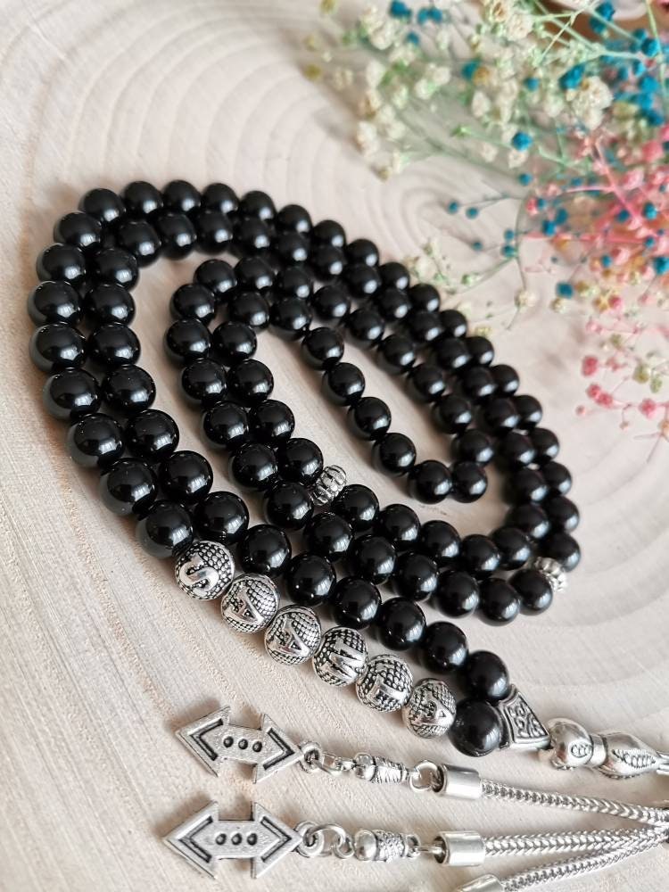 Kişiye Özel Siyah Oniks Doğaltaş Tesbih